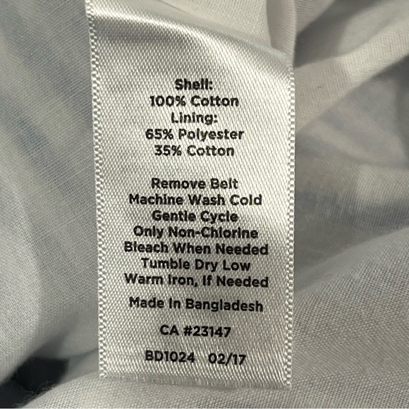 Talbots Size 10 Pencil Skirt Blue White Stripe Rope Belt Cotton - Picture 9 of 10